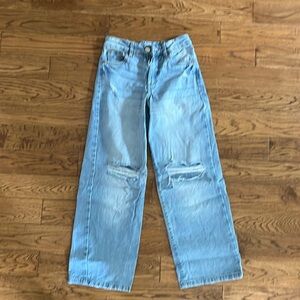 Girls urban kids wide ripped jeans